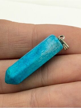 Lamar Blue Point Pendant Necklace Charm